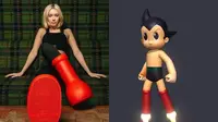 Potret Sepatu Boot Merah Astro Boy Ini Bikin Nostalgia (Sumber: mschf, skechfab)