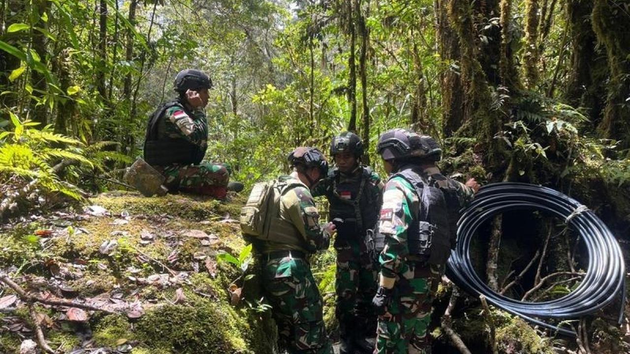 Satgas Yonif 511 Sukseskan Program Air Bersih Papua di Lanny Jaya sebagai Kado Natal