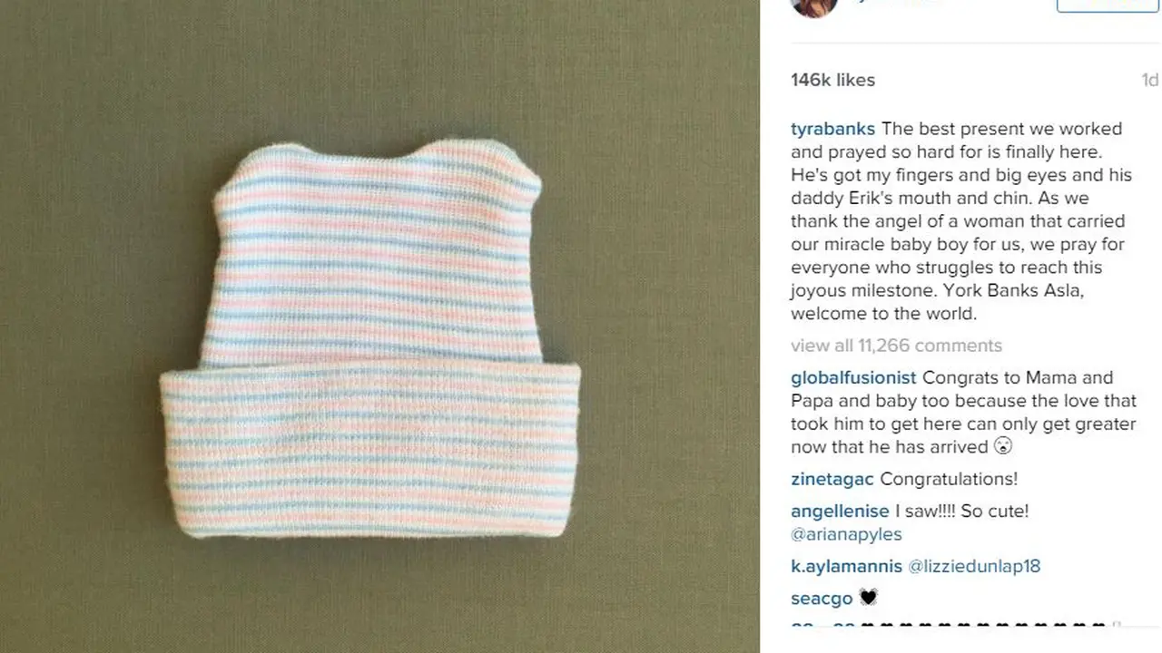 Miliki Bayi Laki-laki, Tyra Banks Resmi Jadi Ibu