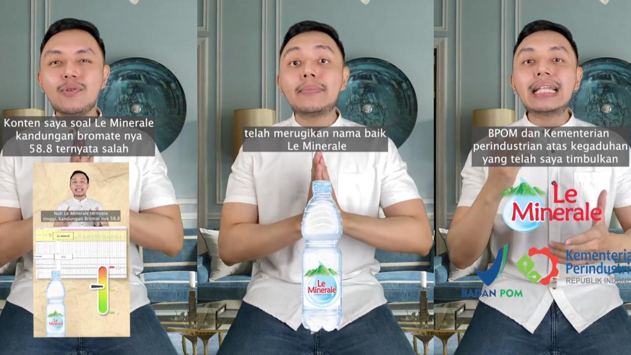 Usai Sebarkan Hoaks Bromat Le Minerale, Gerald Vincent Akhirnya Minta Maaf dan Akui Salah
