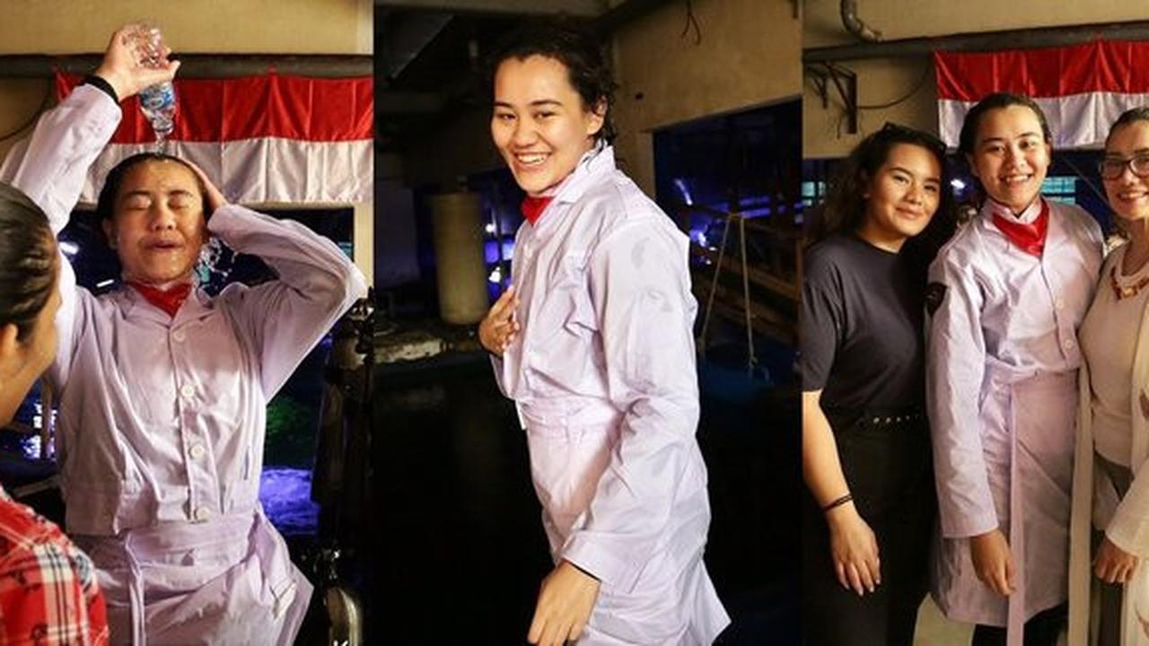 Momen Aaliyah Massaid saat Mengibarkan Bendera Merah Putih di Dalam Air Lima Tahun Lalu
