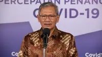 Juru Bicara Pemerintah untuk Penanganan COVID-19 Achmad Yurianto saat konferensi pers Corona di Graha BNPB, Jakarta, Selasa (23/6/2020). (Dok Badan Nasional Penanggulangan Bencana/BNPB)