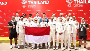 Tim Polo Air Putra Indonesia harus puas medali perak setelah menelan kekalahan 16-19 dari Singapura pada laga final cabang olahraga polo air SEA Games 2025 di Thammsat University Rangsit Campus, Thailand, Jumat (19/12/2025). (dok. PB Akuatik)
