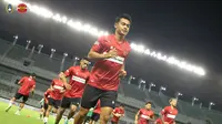 Pemain Timnas Indonesia saat melakukan persiapan jelang melawan Palestina di Gelora Bung Tomo. Indonesia mengincar kemenangan di laga ini (dok: PSSI)