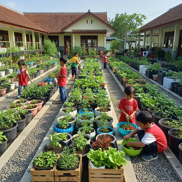Ide Kebun Sayur di Halaman Panti Asuhan