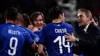 Pelatih Timnas Italia, Roberto Mancini. (AFP/MARCO BERTORELLO)