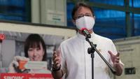 Di Bandar Udara Internasional Soekarno Hatta, Tangerang, Banten, Minggu, 18 April 2021, Menteri Kesehatan RI Budi Gunadi Sadikin berharap program vaksinasi COVID-19 di seluruh provinsi April-Mei 2021 berjalan lancar. (Dok Kementerian Kesehatan RI)