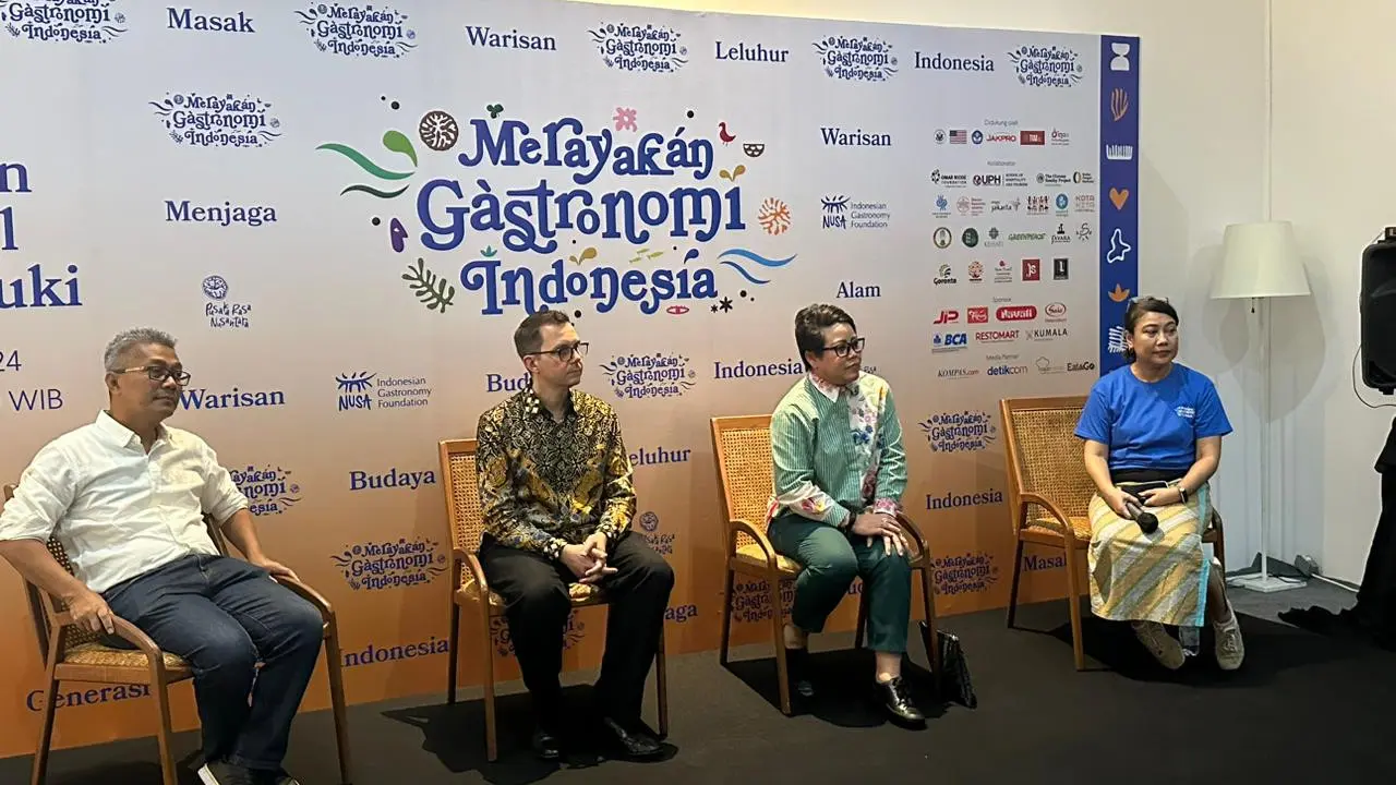 Festival "Merayakan Gastronomi Indonesia" yang diselenggarakan oleh Pusaka Rasa Nusantara dan Indonesian Gastronomy Foundation, didukung oleh Kedutaan Besar Amerika Serikat (AS). (Liputan6/Benedikta Miranti)