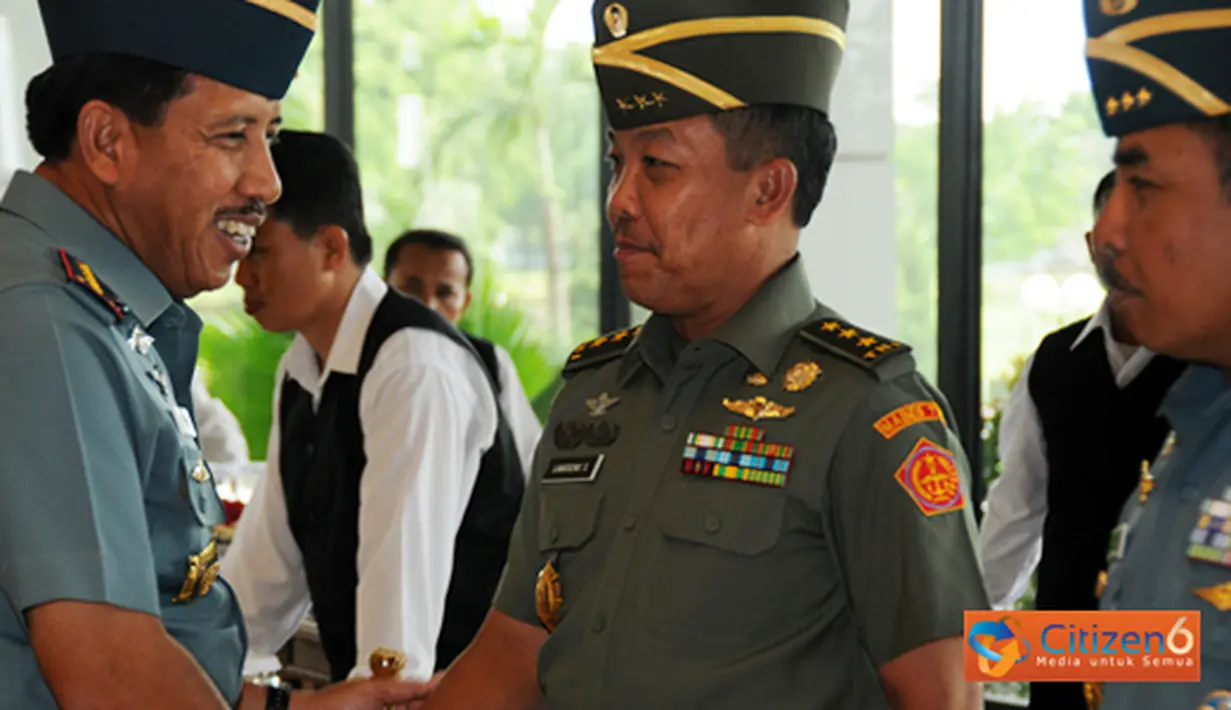 Citizen6, Cilangkap: Acara pelaporan kenaikan pangkat tersebut, dihadiri oleh para pejabat petinggi TNI. (Pengirim: Badarudin Bakri)