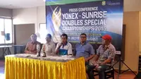 Candra Wijaya di konferensi pers Yonex Sunrise Doubles Special Championship 2015