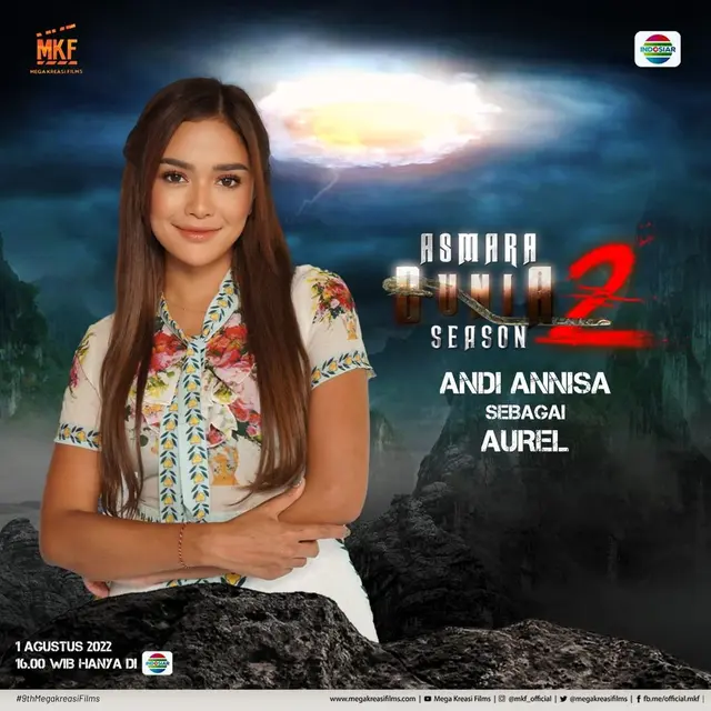 Andi Annisa dalam Mega Series Asmara 2 Dunia Season 2 tayang di Indosiar mulai hari ini, Senin 1 Agustus 2022  (Foto: instagram @mkf_official)