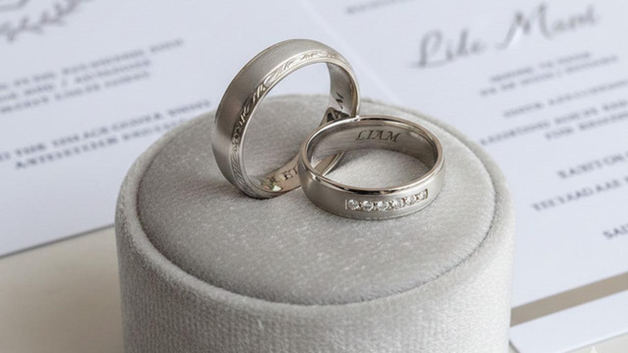 Model cincin nikah ukir nama