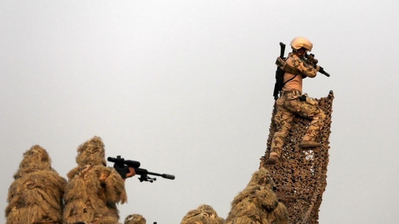 Aksi latihan pengamanan militer Arab Saudi jelang puncak haji