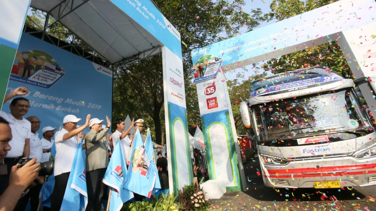 PT Pertamina (Persero) memberangkatkan 11.000 orang dalam program mudik gratis Pertamina Bareng-Bareng Mudik 2019. Dok Pertamina