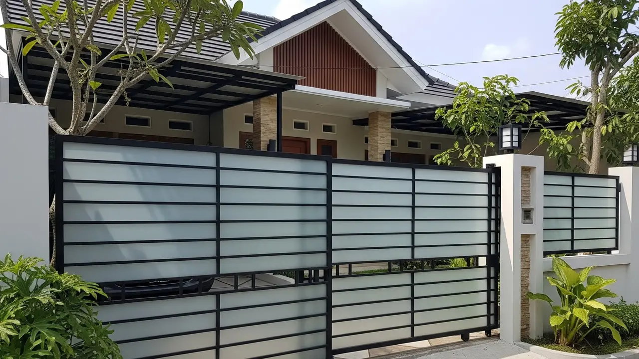 9 Desain Pagar Rumah Minimalis Transparan Kombinasi Kaca dan Besi, Solusi Elegan
