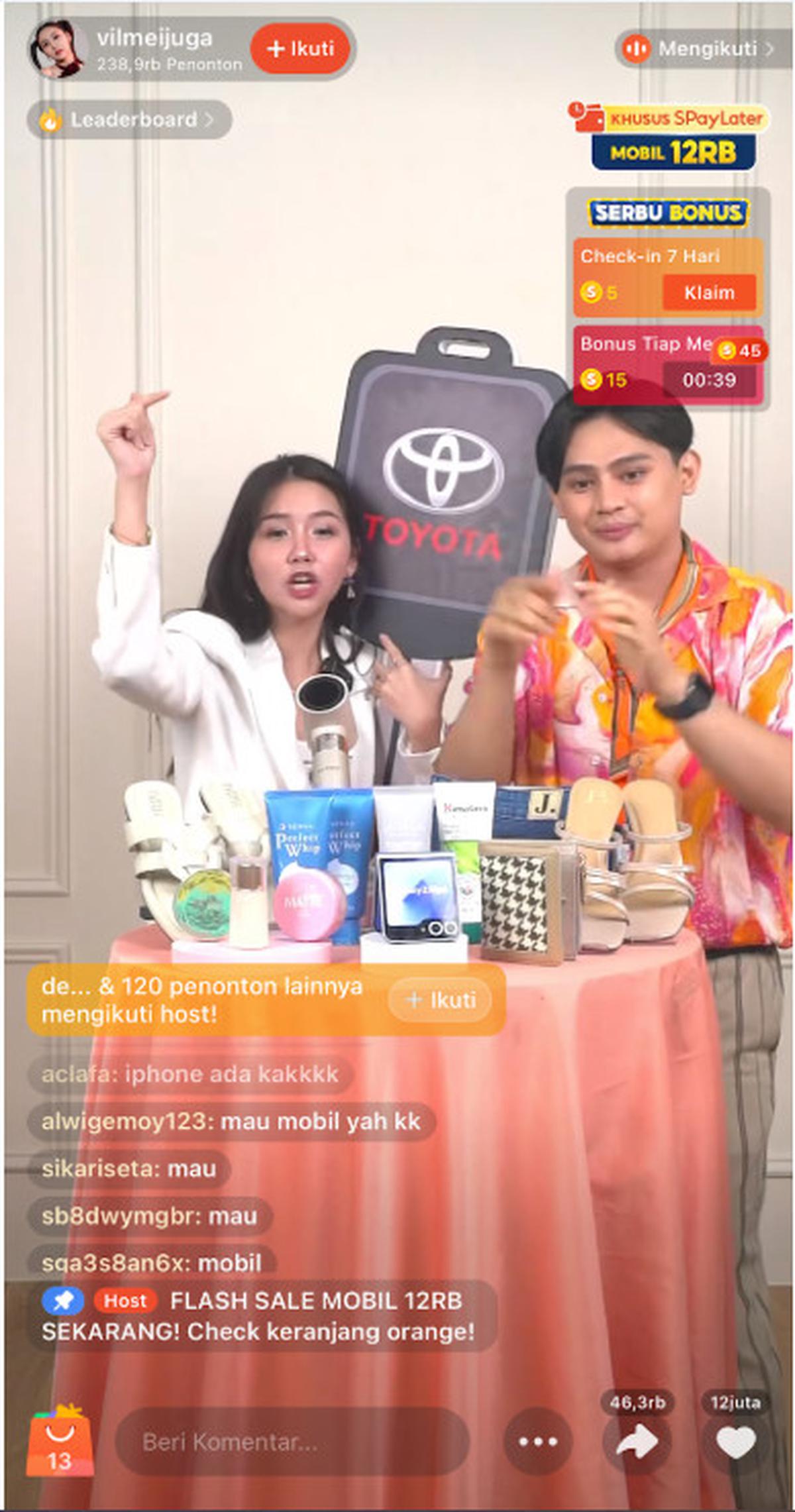 Sesi Shopee Live Vilmei