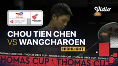 Berita Video, Highlights Pertandingan Piala Thomas antara Chinese Taipei Vs Thailand pada Sabtu (9/10/2021)