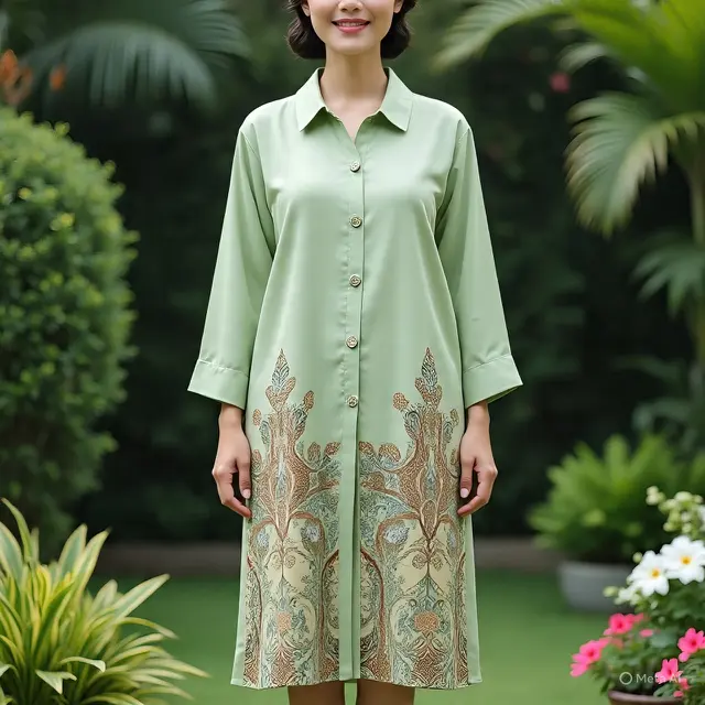 Shirt Dress Batik. (Liputan6.com/MetaAI)