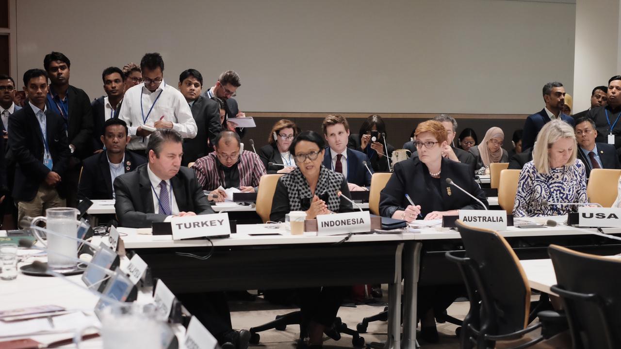 Menlu Retno Marsudi di Sidang Umum PBB, New York. (Dokumentasi Kemlu RI)