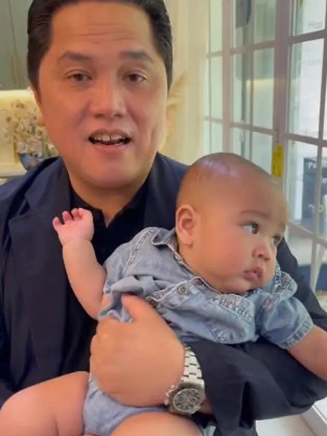 Erick Thohir dan Rayyanza (Instagram/raffinagita1717)