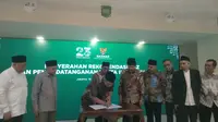Penyerahan rekomendasi dan penandatanganan pakta integritas LAZ SI di gedung Baznas RI di Matraman Jakarta Timur pada Jumat (16/2) (Istimewa)