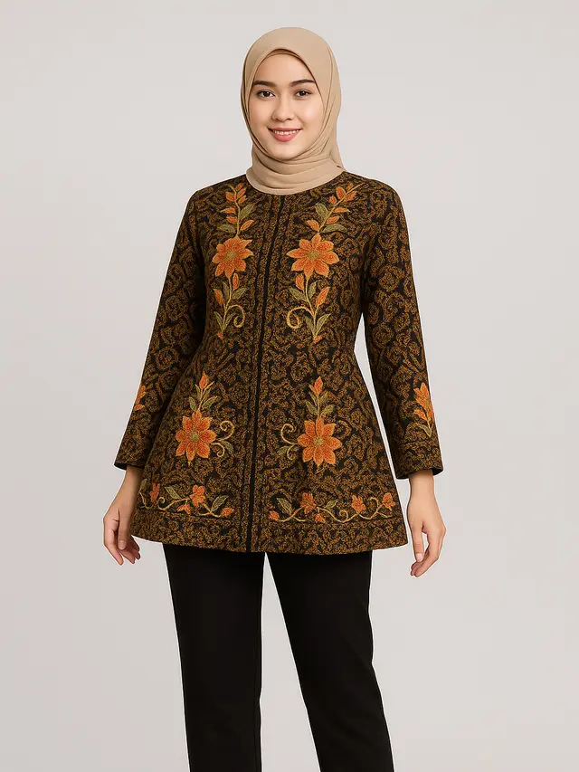 5 Model Tunik Batik Bordir yang Modis dan Elegan untuk Wanita Modern