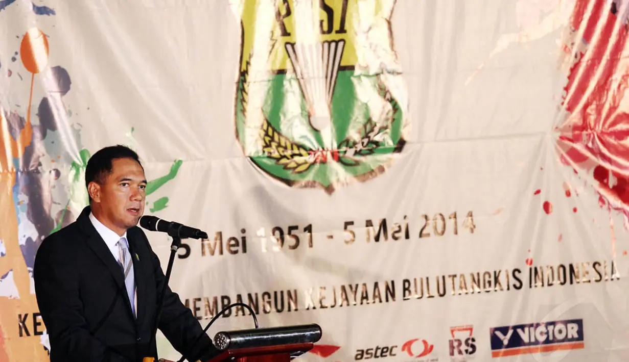 Di perayaan HUT ke-63, Gita berharap PBSI bisa menjadi lebih baik serta menghasilkan lebih banyak atlet-atlet berprestasi, Senin (5/5/14). (Liputan6.com/Faizal Fanani)