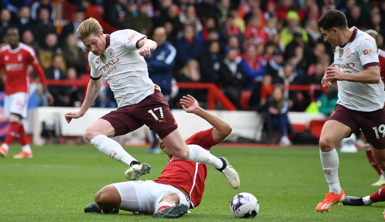 The Citizens menang 2-0 atas Nottingham Forest. (AP Photo/Rui Vieira)