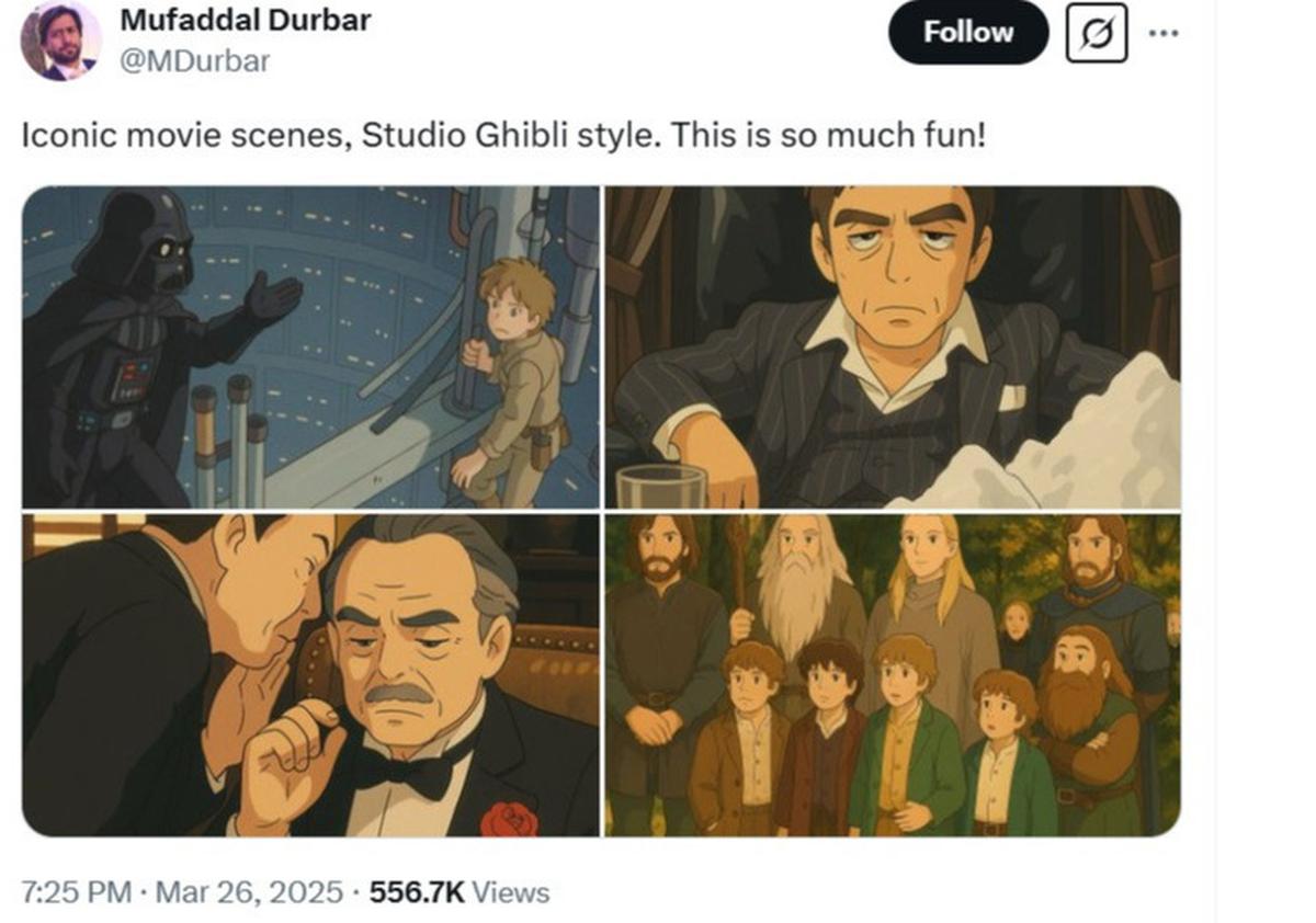 Animasi ala Studio Ghibli besutan ChatGPT viral di media sosial
