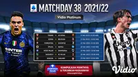 Mulai 21-23 Mei 2022, Ini Link Live Streaming Serie A Minggu ke-38 di Vidio : Laga Penentuan Juara
