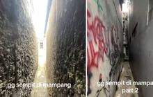 Viral Pria Temui Gang Super Sempit di Mampang, Penampakannya Curi Perhatian