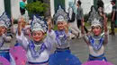 Pagelaran Hari Tari Sedunia tersebut menampilkan 90 seni pertunjukan. (Liputan6.com/Angga Yuniar)