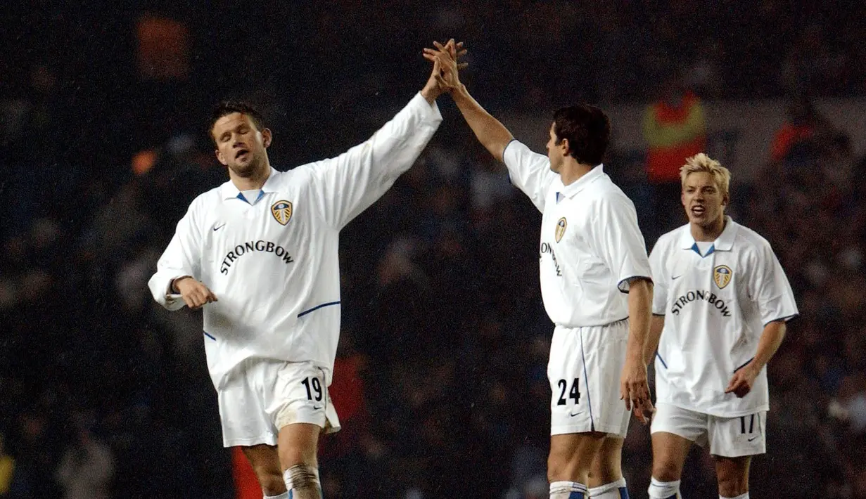 Pemain bintang pada saat itu macam Rio Ferdinand harus meninggalkan tim tersebut. Kini Leeds berada di papan atas Championship dan memiliki peluang untuk tampil di Premier League musim depan. (AFP/Paul Barker)