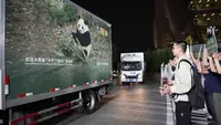 2 Panda Raksasa dari China, Ping Ping dan Fu Shuang, Tiba di AS