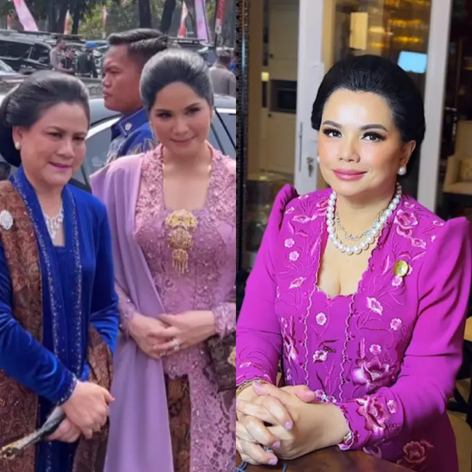 Ibu Pejabat Iriana, Annisa Pohan, Yanti Airlangga saat Hadir di Acara Hari Kebaya Nasional 2024