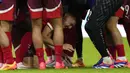 Selebrasi gelandang Timnas Swiss, Michel Aebischer setelah mencetak gol kedua timnya ke gawang Timnas Hungaria pada laga Grup A Euro 2024 di RheinEnergie Stadium, Cologne, Jerman, Sabtu (15/6/2024). (AP Photo/Themba Hadebe)