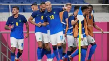 Timnas Brasil meraih kemenangan 3-1 atas Arab Saudi pada laga terakhir Grup D cabang olahraga sepak bola Olimpiade Tokyo 2020 di Saitama Stadium 2002, Rabu (28/7/2021) sore WIB. (AP Photo/Martin Mejia)