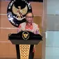 Menteri Koordinator Politik, Hukum, dan Keamanan (Menko Polhukam) Mahfud MD dalam konferensi pers Perkembangan Satgas BLBI, Kamis (20/1/2022).