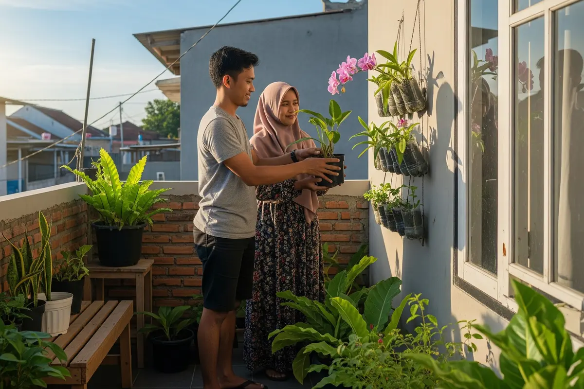 Cara Menata Teras Rumah Sempit di Perumahan Subsidi dengan Kebun Vertikal Minimalis