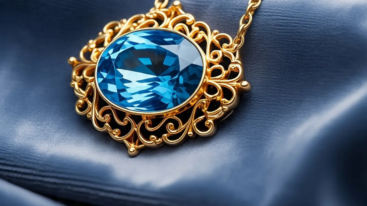 Model Kalung Emas Permata Biru Terbaru 2025