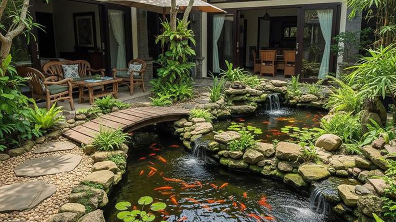 7 Inspirasi Halaman Belakang Rumah Kecil Tapi Mewah untuk Pelihara Ikan Mas Koki