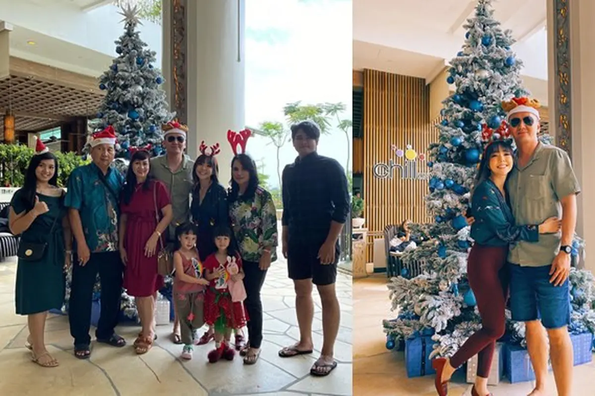 7 Momen Seru Gisella Anastasia Rayakan Natal Bareng Keluarga Wijin
