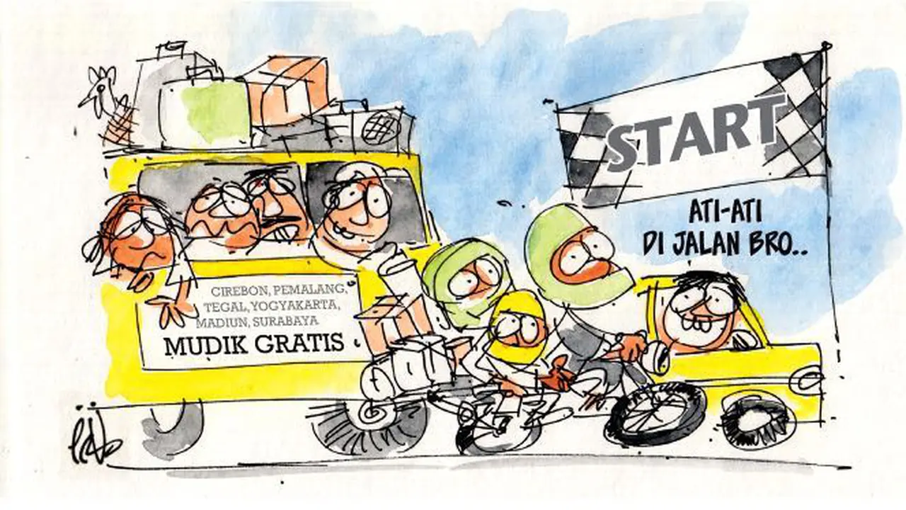 Kartun puncak mudik