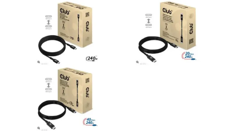 Kabel USB-C 240W. Dok: Club3D