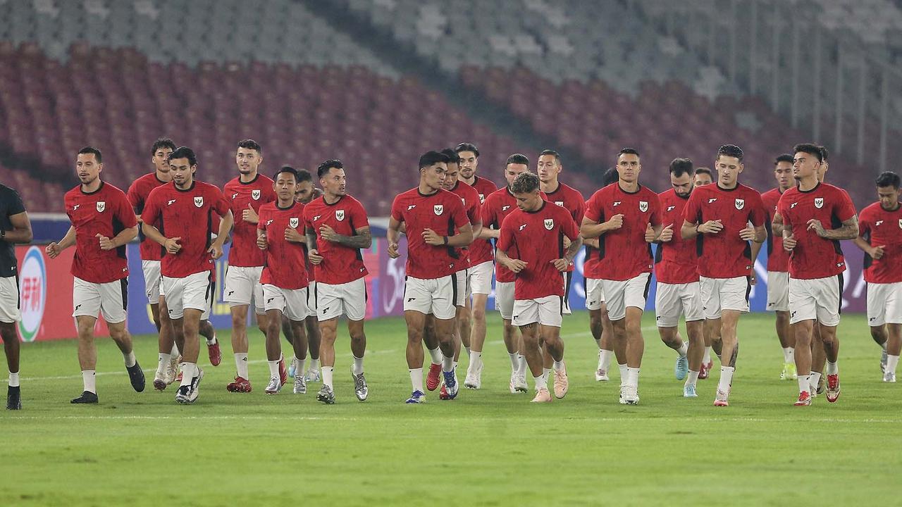 FOTO: Latihan Terakhir Timnas Indonesia Jelang Laga Melawan China