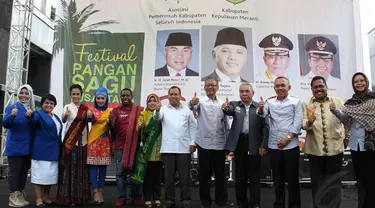 Wakil Menteri Pertanian, Rusman Heriawan meresmikan para duta sagu Indonesia, Festival Pangan Sagu Nusantara (Liputan6.com/Gilar Dhani)