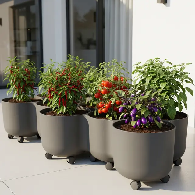 Kebun sayur di teras rumah (Image by Gemini AI)