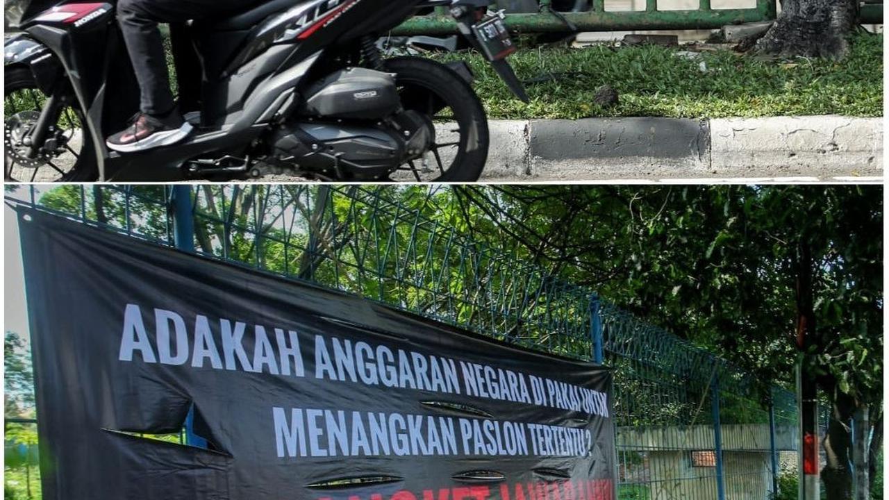 FOTO: Penampakan Spanduk Dukung Hak Angket DPR Bertebaran di Jakarta