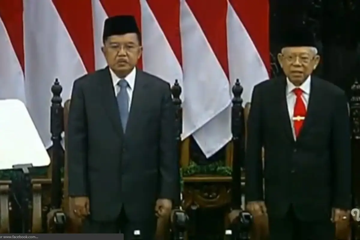 Wakil Presiden Ma'ruf Amin dan Jusuf Kalla.