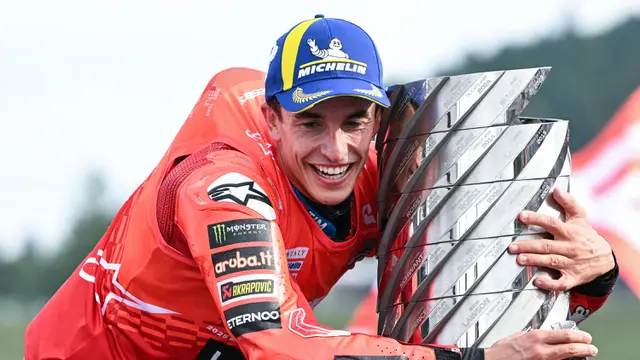 Foto: Reaksi Marc Marquez Setelah Berhasil Menjadi Juara MotoGP Lagi